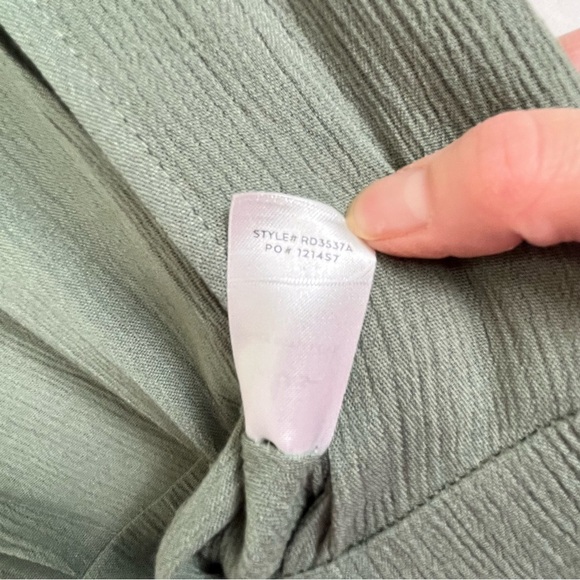 NWOT Lulus Sage Green Maxi Wrap Around Dress Feminine Soft Girl Romantic Size XS - Picture 11 of 12